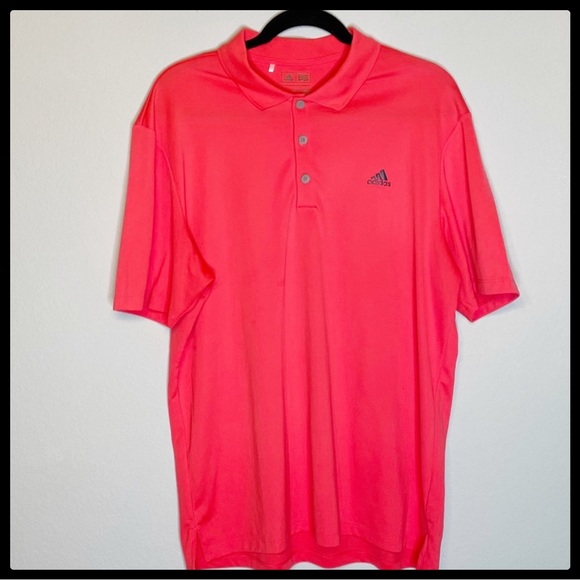 adidas Other - Adidas Men's Bright Coral Golf Performance Polo Shirt Size L